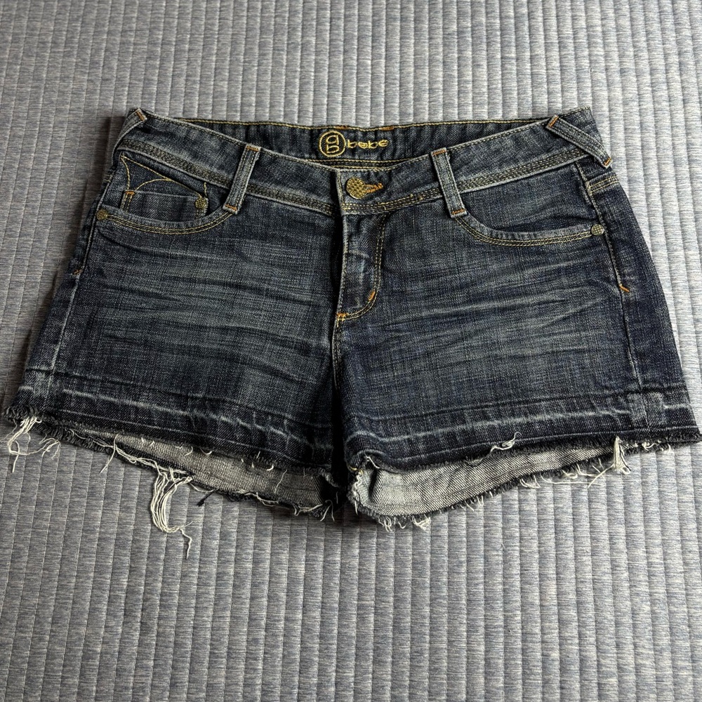 Bebe Women's Dark Blue Denim Shorts